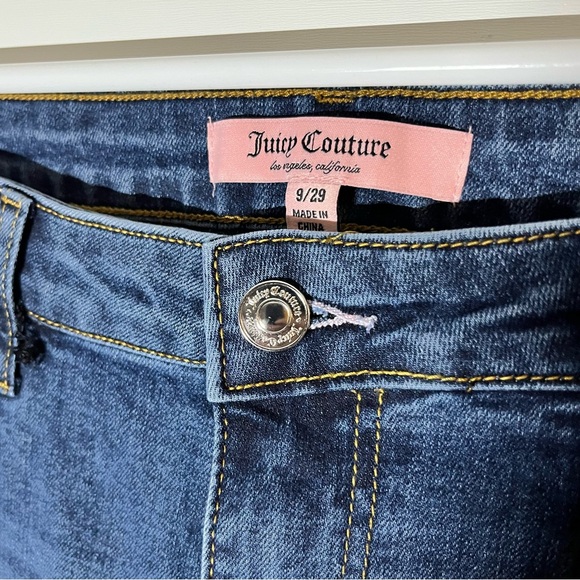 Juicy Couture Jeans 9/29 "Lunita" Y2K High Rise Wide Leg Relaxed Bedazzled NWT - Picture 3 of 6